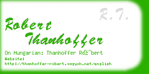 robert thanhoffer business card